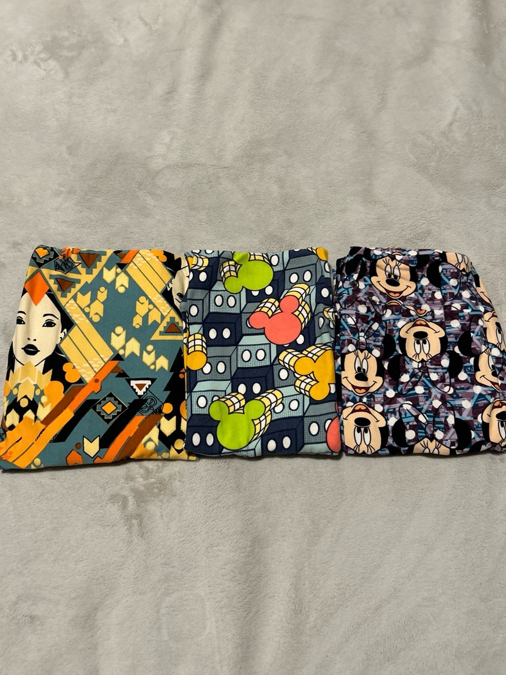 Lot Of 3 NWOT LuLaRoe TWEEN DISNEY LEGGINGS! Pocahontas, Mickey, Minnie